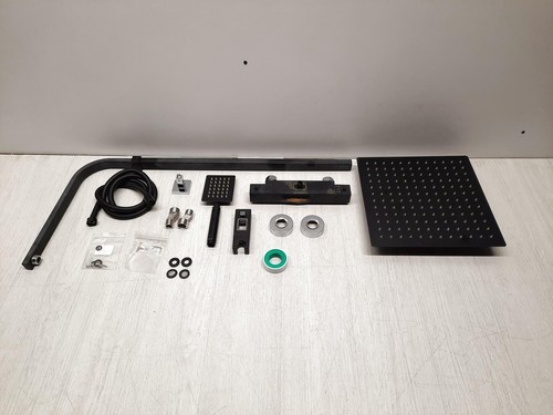 Duschsystem zur Aufputzmontage Auralum JNV0206, schwarz matt - Bild 17 von 18