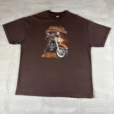 Harley-Davidson Vintage 2007 Weekend Warrior San Jose CA T-Shirt Brown Sz 2XL 