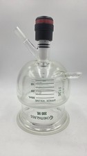 Chemglass 300mL Jacketed Reactor Vessel CG-5136 – Chipped GL-14 Port – AS-IS