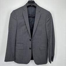 Express Photographer Blazer Mens 36R Bluish Gray Heather Wool Blend Sport Coat