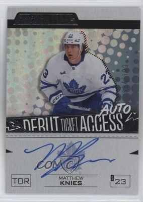 2023-24 Credentials Debut Ticket Access 84/199 Matthew Knies Rookie Auto RC 1l9u