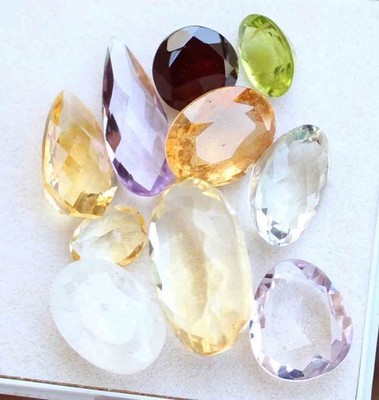 10 Pcs Natural Assorted Shaped, Mixed Cut Loose Gemstones 56.20 cttw