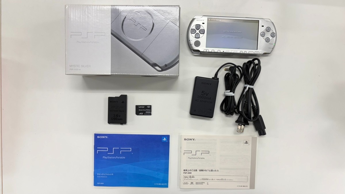 Sony PSP 3000 Console PSP-3000 Various Color Manual Box Battery