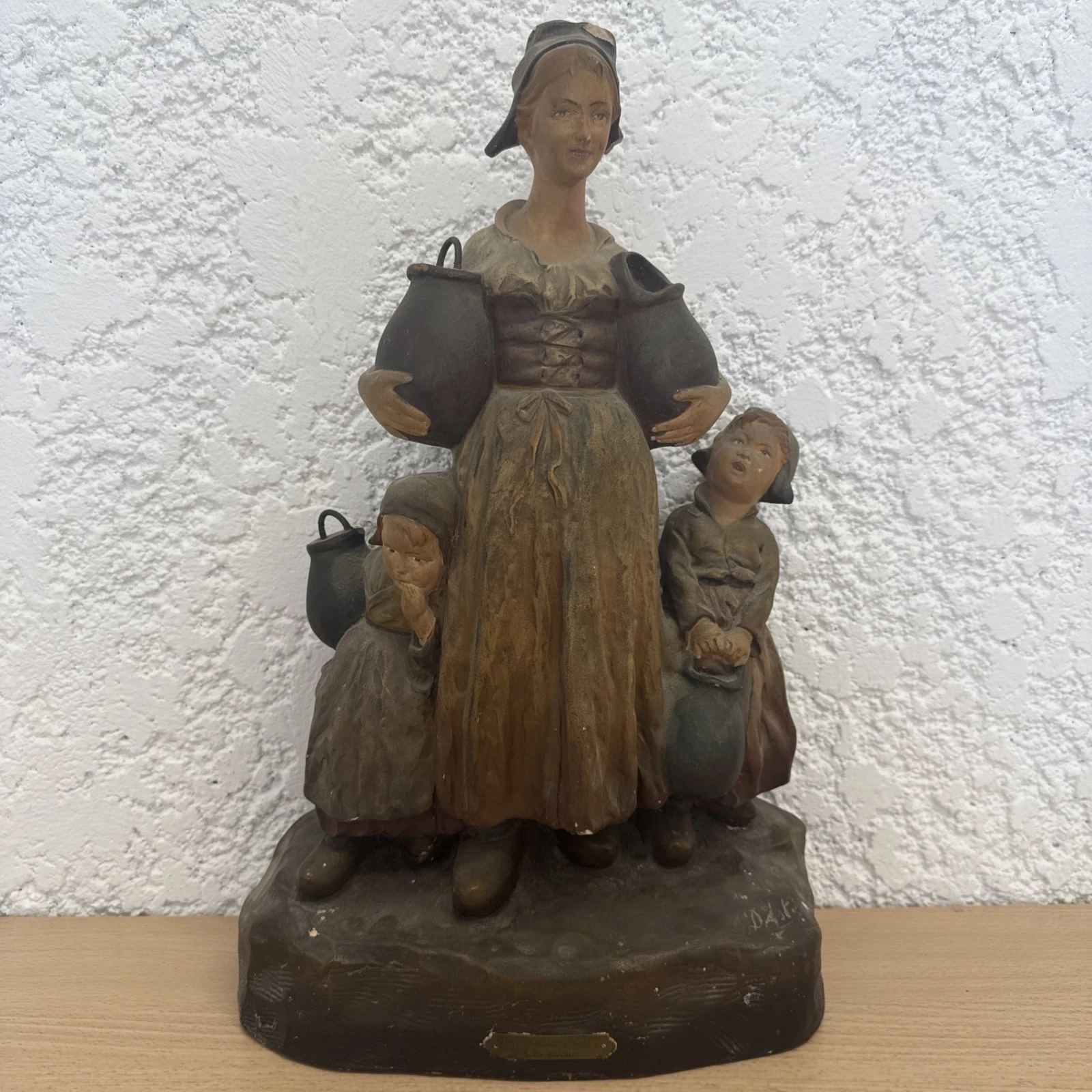 Statue En Plâtre Ou Biscuit Retour De La Fontaine Par D’Aste