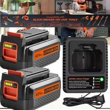 40V 2.0Ah for Black Decker 40 Volt Max Lithium Battery / Charger LBXR36 LBX2040