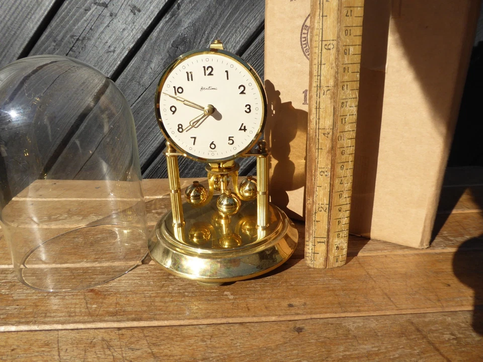 Vintage boxed Kern/Bentima 400 Day Anniversary Clock / Dome Clock-Glass Dome (SC - Image 4 of 4
