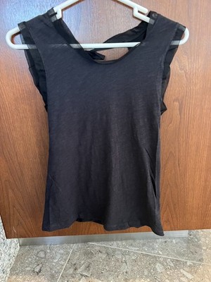 Amber Sakai Women's Sleeveless Black Top With Open Back Size:XSmall