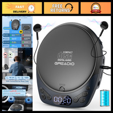 Portable Rechargeable CD Player with Headphones, Compact Music Player for Home U