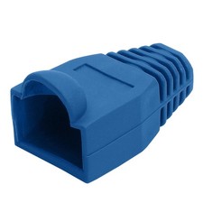50Pcs Blue RJ45 Strain Relief Boots Cat5e Cat6 Ethernet Network Cable Plug Cap