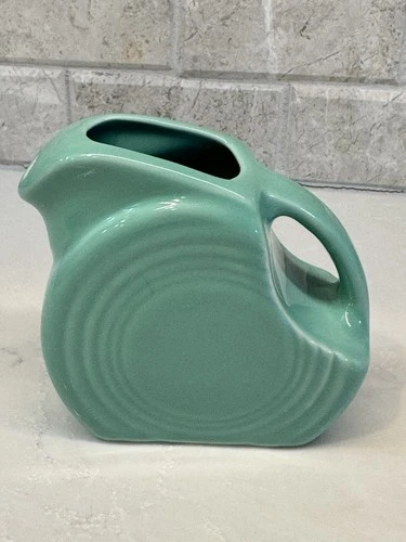 Fiestaware Fiesta Mini Disc Pitcher Creamer Turquoise Blue Milk Syrup