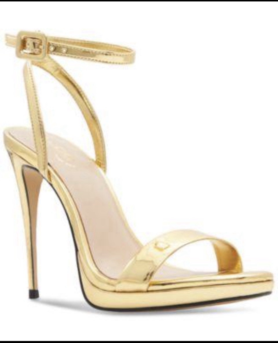 slim fit dress slacks Women's Serven Ankle Strap Sandals - Gold Patent main image 1
