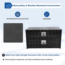 24x 20x 18 Aluminum Underbody Truck Tool Box Wdrawer For Flatbed Truck