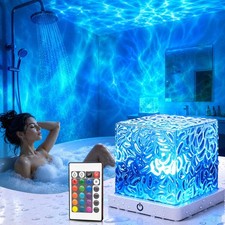 Waterproof Shower Light, Rechargeable Shower Lamp with 16 Color Changeable, W...