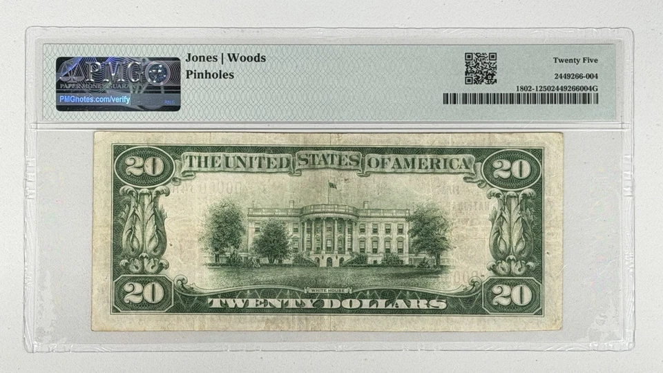 1929 $20 National Currency PMG VF25 LOVELAND COLORADO Banknote US Note Fr 1802-1 - Image 2 of 2