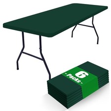 Spandex 6 Foot Rectangle Table Cloth 6 72" x 30" Rectangular Hunter Green