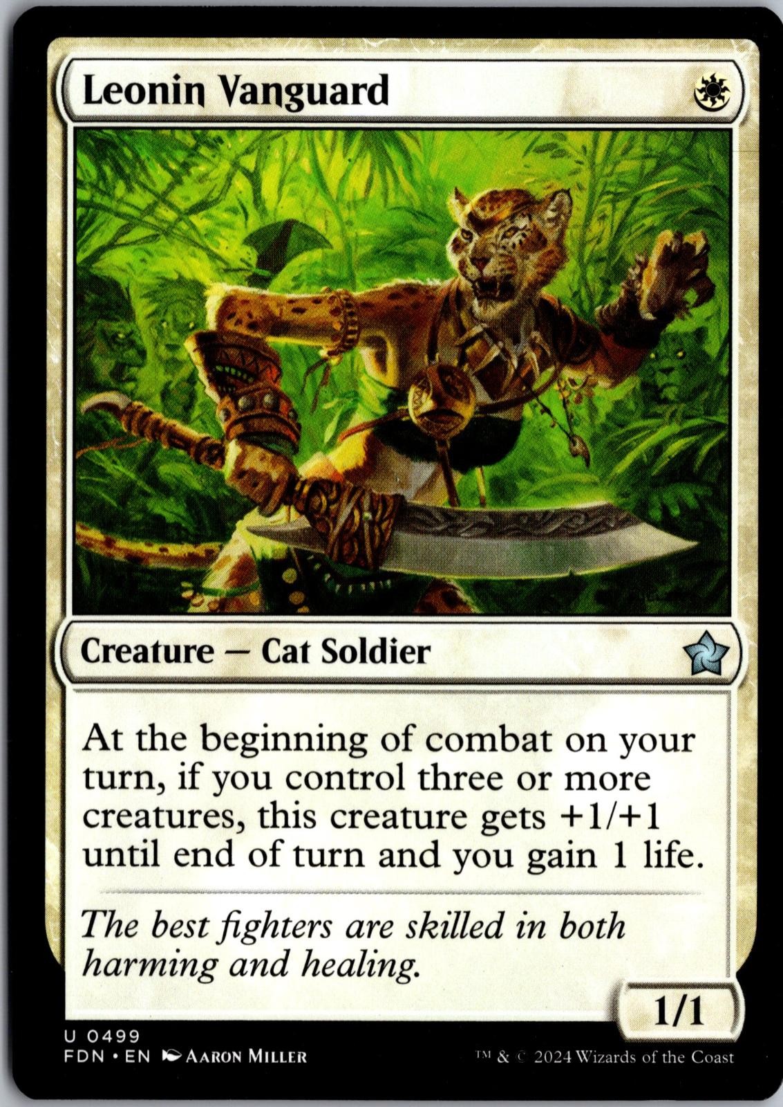 Leonin Vanguard 499 Uncommon Foundations Magic: The Gathering Near Mint