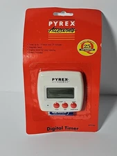Pyrex Digital Timer 1998 White Model 7733 Original Package Vintage NOS Sealed
