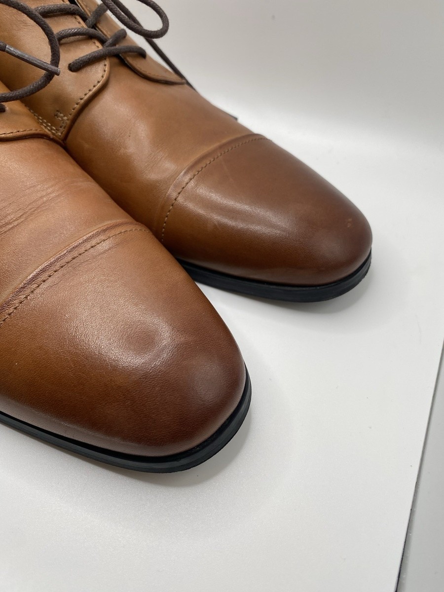 BRAND NEW Express Brown Genuine Leather Lace Up Dress Oxfords Size 10 Express Men main image 2