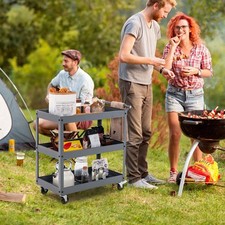 3-Tier Dining Room Heavy Duty Service Cart Commercial Utility Cart