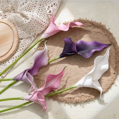 10-teiliges künstliches Calla Lilie Set 56 cm für Vase Küchentisch Blumendeko