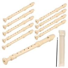 10 PCS Soprano Recorder Instrument for Beginners, Detachable Baroque Style 8