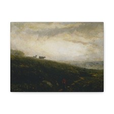 Edward Mitchell Bannister - Untitled (cow descending hillside) - Canvas Wall Art