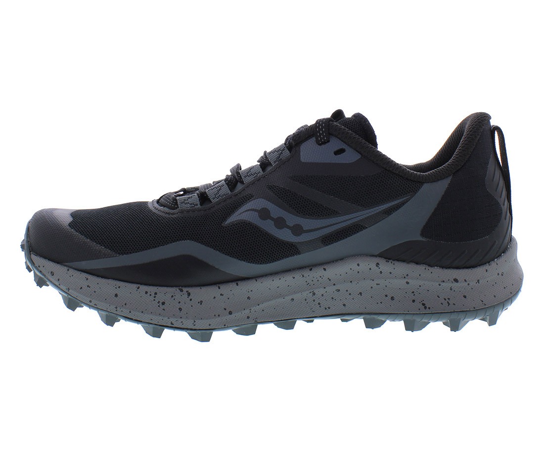 Saucony Peregrine 12 Womens Shoes Size 8, Color: Black/Charcoal thumbnail 3