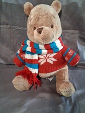 12 Winnie The Pooh Plush With Red Sweater And Scarf 2008 Disney Store Exclusive