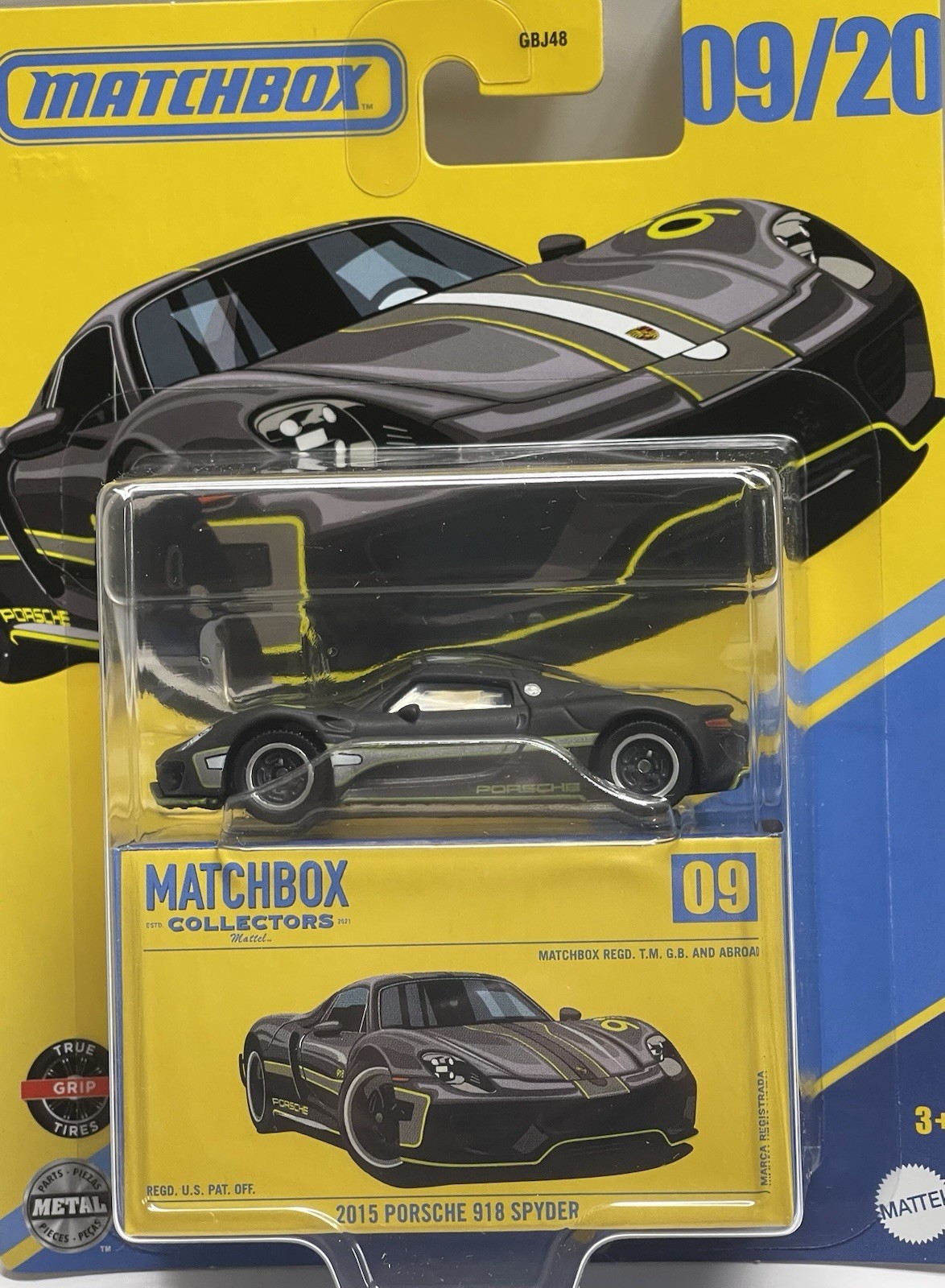 MATCHBOX - COLLECTORS 2025 - 2015 PORSCHE 918 SPYDER BLACK 09/20