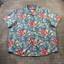Tommy Bahama Coast Shirt Mens 3XL XXXL Green Short Sleeve Camp Islandzone