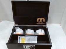 UsedVeryGood - MustStash Large Box with Smell-Proof UV Glass Jars, Black