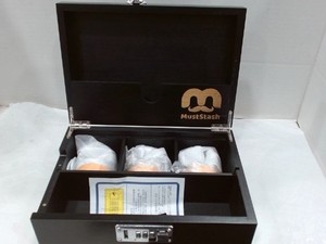 UsedVeryGood - MustStash Large Box with Smell-Proof UV Glass Jars, Black