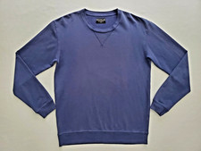 Goodlife Slim Micro Terry Crewneck Sweatshirt Mens S Navy Blue Made in USA