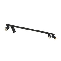 Deckenspot Deckenstrahler 180 Cm Lang 4-Flammig GU10 Schwenkbar Schwarz Gold