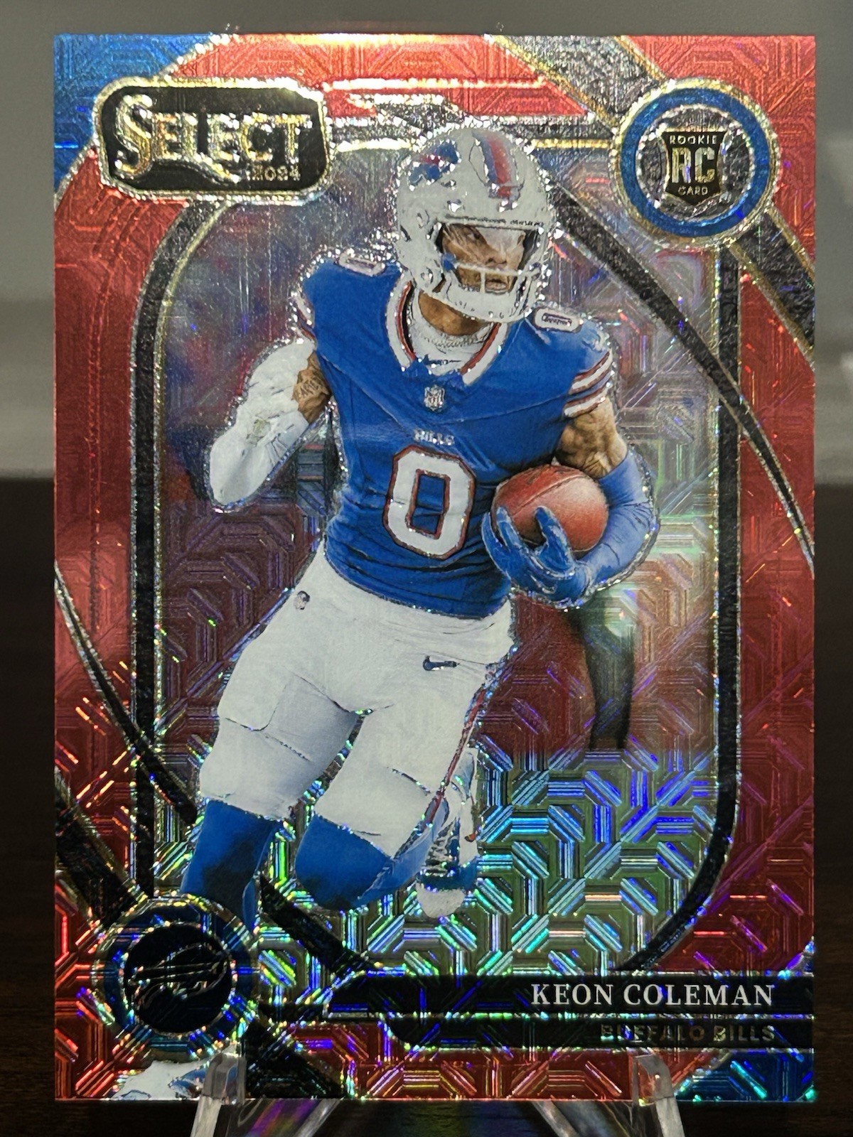 2024 Panini Select Club Level Keon Coleman Red Prizm RC #/49 - Buffalo Bills