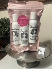 Rizos Curls 3 Piece Travel Set: Shampoo, Conditioner, Curl Defining Cream NEW
