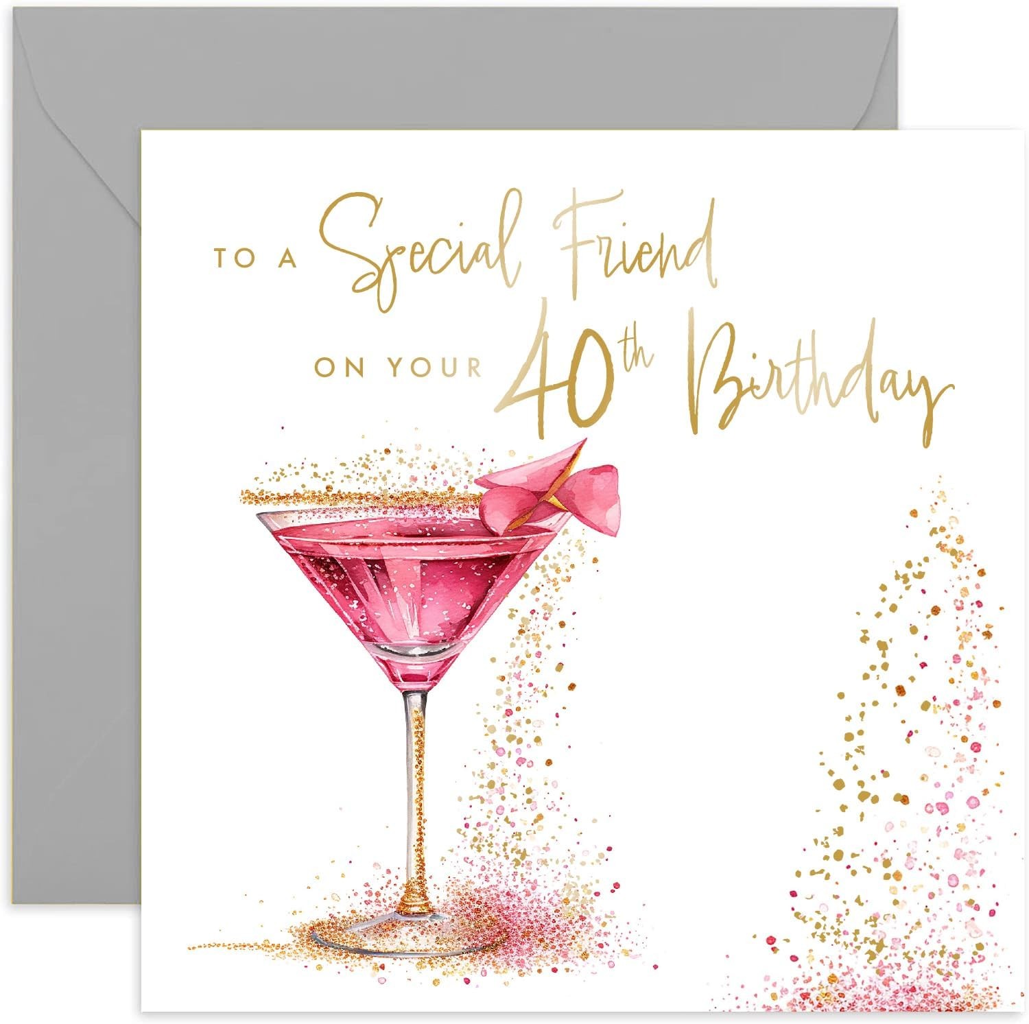 Old English Co. Special 40th Birthday Card for Female Friend - Best Friend 40th