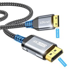 DisplayPort to Mini HDMI Cable 6.6FT,UHD 3840P/4K60Hz DP to Mini HDMI Uni-Dir...
