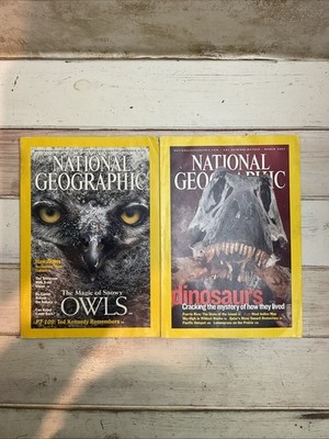 Vintage National Geographic Magazines, December 2002, March 2003