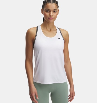 Under Armour Damen Tanktop UA Tech  Knockout Tank - 100 (Weiß/Schwarz)