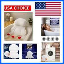 Luxury Bath Pillow for Tub 4D Air Mesh Cushions with Non-Slip Suction Cups ...
