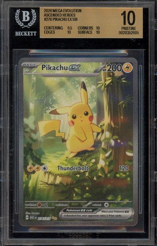 Pokemon Pikachu ex Special Illustration Rare Ascended Heroes 276 BGS 10 Pristine