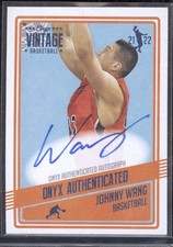 2021-22 Onyx Vintage Autographs #VAJW Johnny Wang