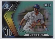 2022 Bowman Chrome Scouts Top 100 Aqua Refractor /125 Brennen Davis #BTP-36 1d8g