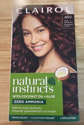Clairol Natural Instincts Hair Color 4RV Dark Burgundy No Ammonia Dye ...