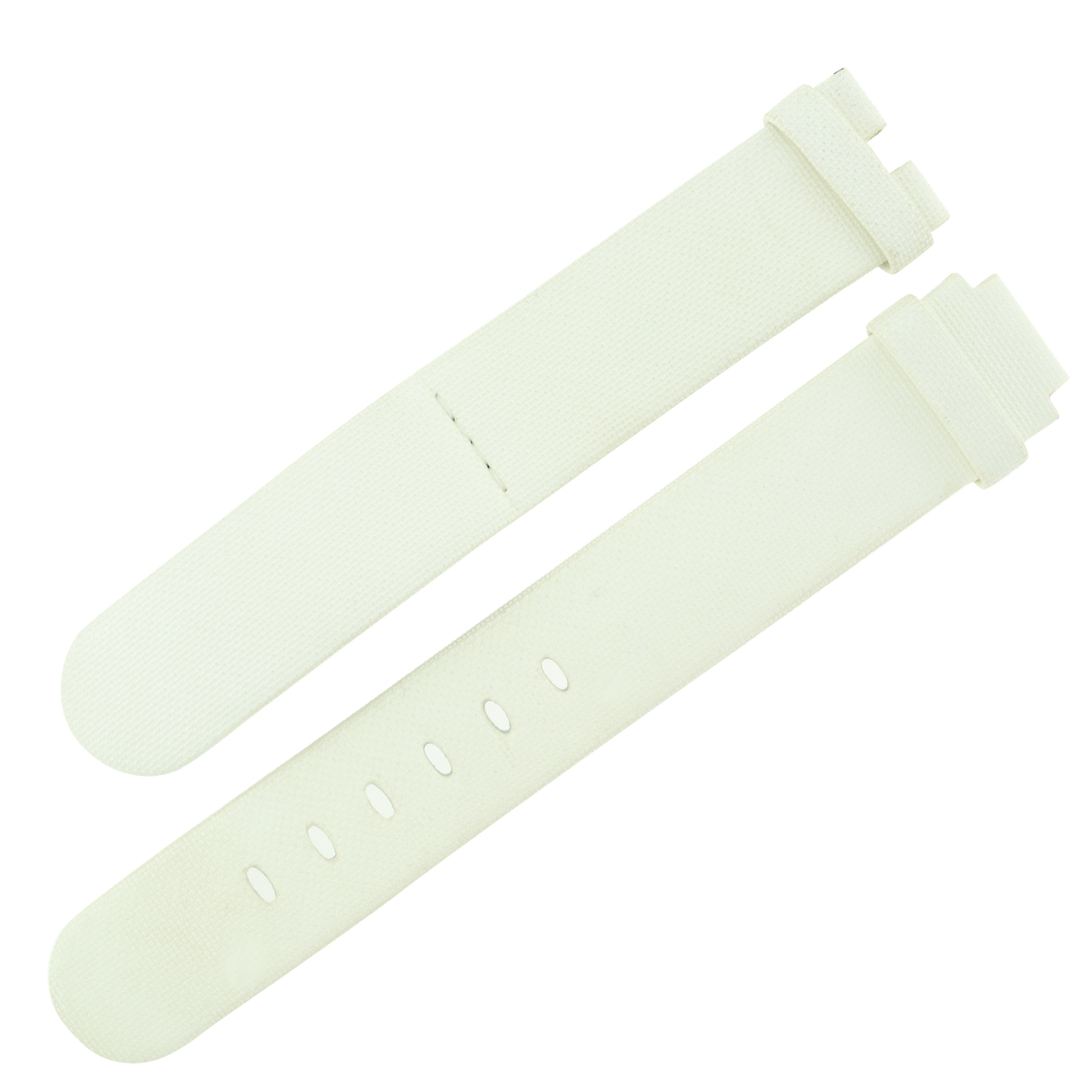 Baume & Mercier 20 - 18 mm White Fabric Leather Unisex Watch Band