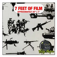 Hydrographic film Combat Military Guns hydro dipping 7' x 20" hydro dip
