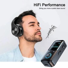 2In1 Bluetooth Adapter RX/TX Wireless/AUX/TF Audio for Speaker Car Home Stereo