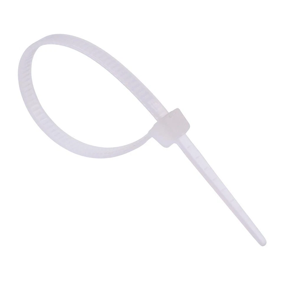 SWITCH ELECTRONICS 2.5mm x 100mm White Natural Zip Cable Tie - Pack of 100