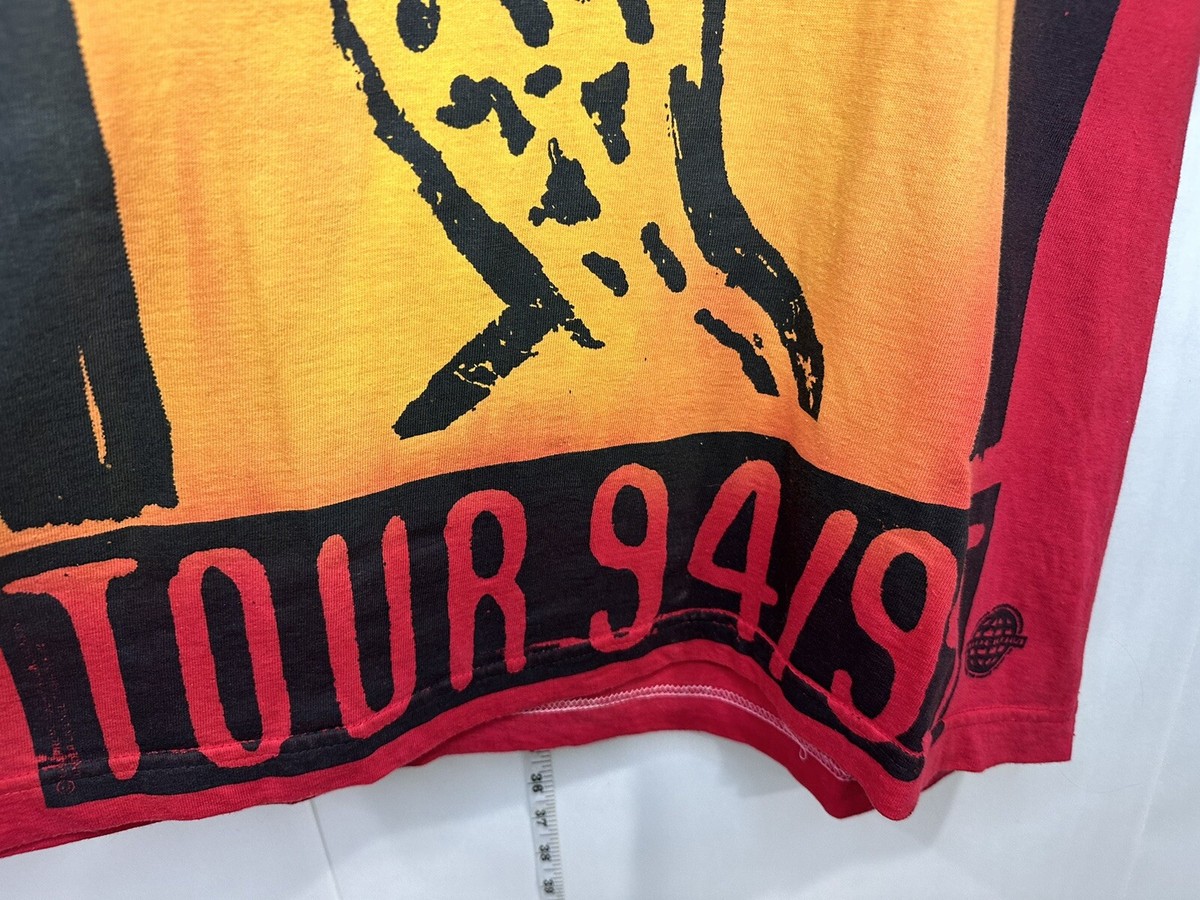 Rare ROLLING STONES 94/95 VOODOO LOUNGE World Tour T Shirt -XL USA